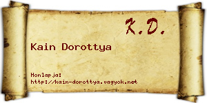 Kain Dorottya névjegykártya